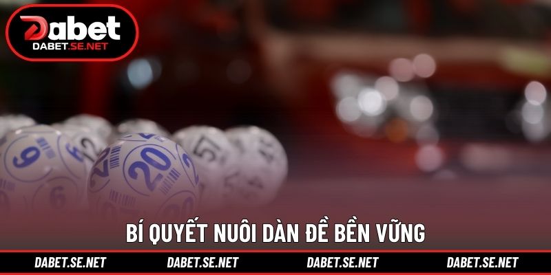 Bí quyết nuôi dàn đề bền vững