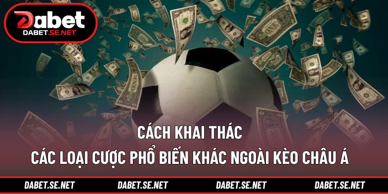 Cách khai thác các loại cược phổ biến khác ngoài kèo châu Á